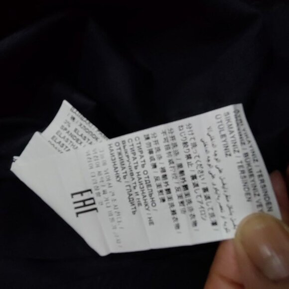 Love Moschino Black Slim Fit Logo Patch Long Sleeve Button-Up Shirt Men's Size M - Picture 10 of 15